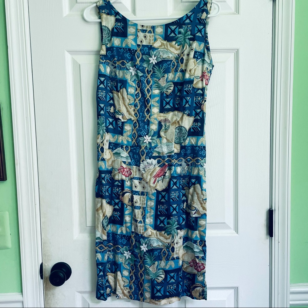 Reyn Spooner Tropical Blue Dress